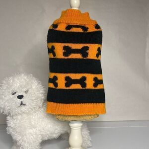Dog Bone Halloween Pet Sweater